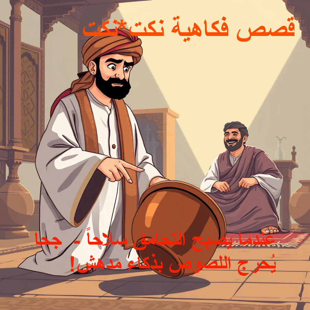 نوادر جحا والتحامق: مواقف طريفة تكشف كيف يهزم جحا السارقين والجيران بذكائه المقلوب