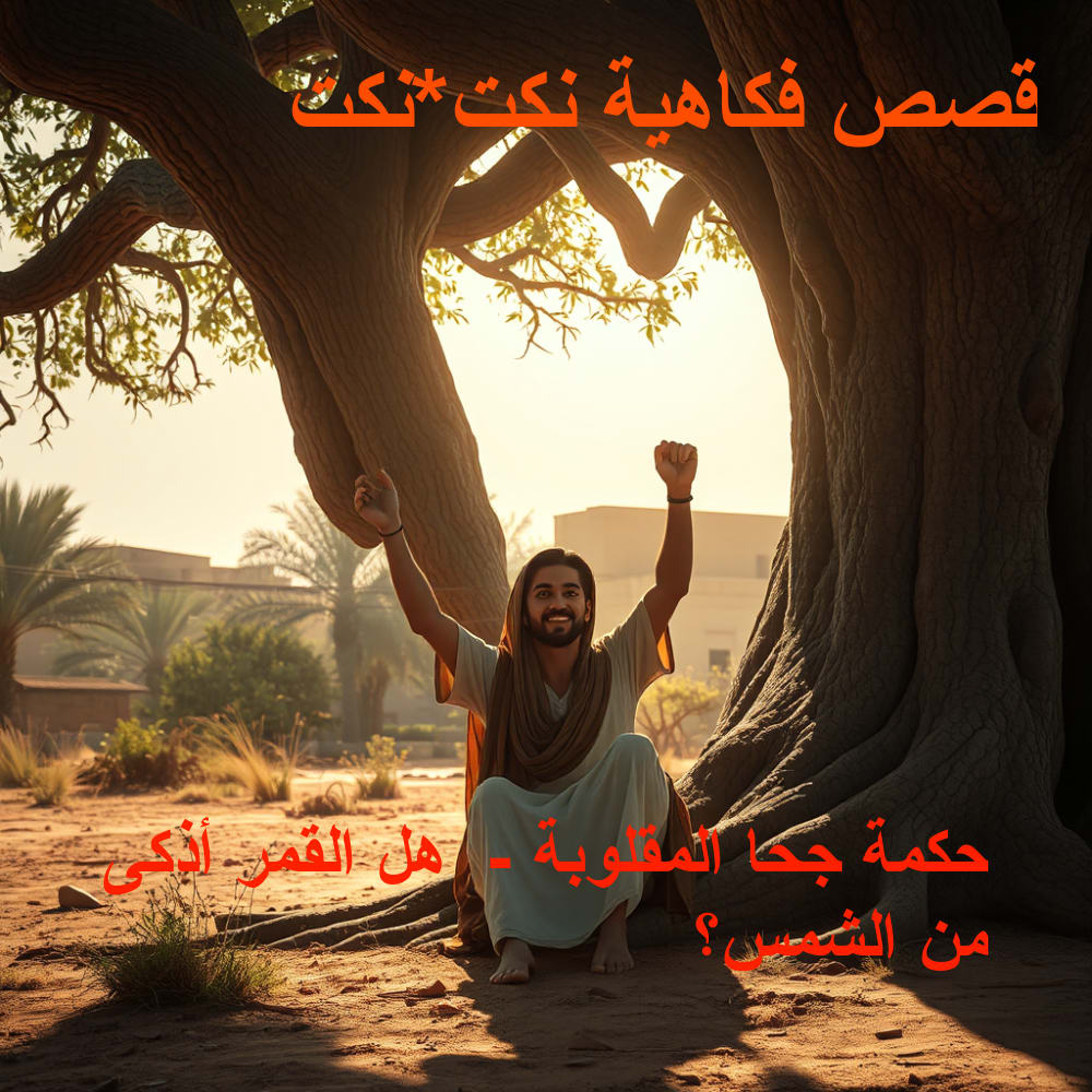 جحا يحل ألغاز الكون بأسلوبه: القمر يتفوق على الشمس والظل يهرب من صاحبه!